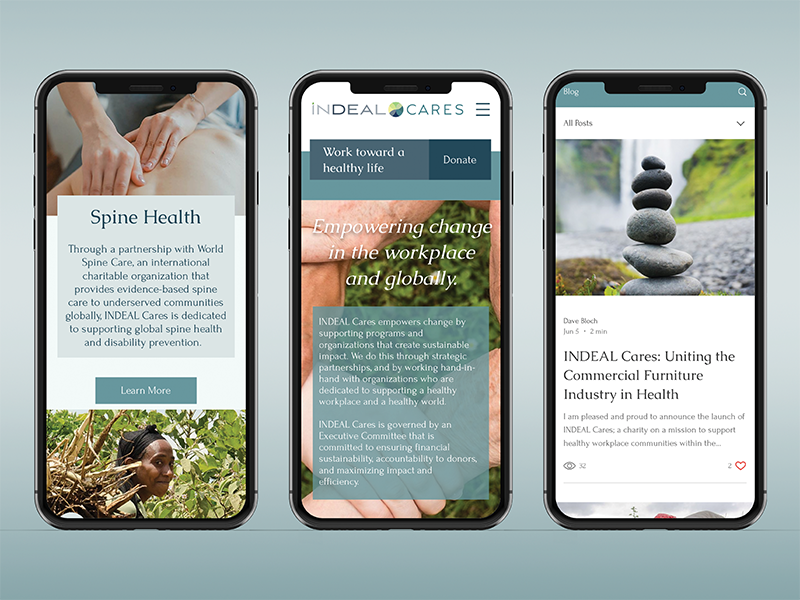 indeal cares website mobile