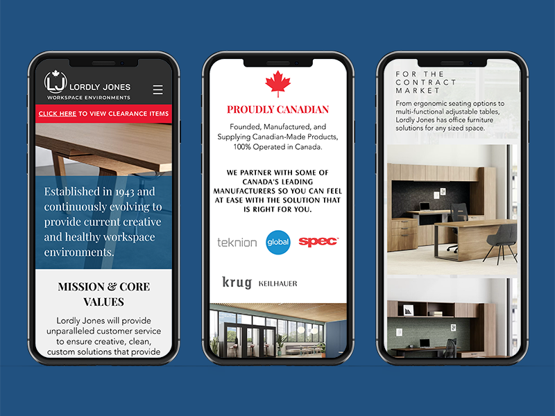 lordly jones workspace environments website mobile