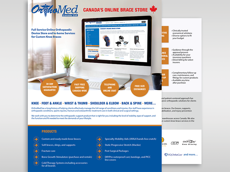 orthomed sales sheet